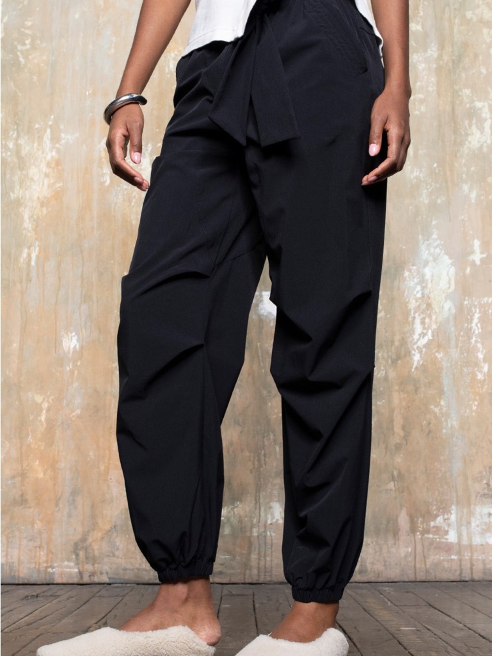 Paskho ultra comfortable Tie-Waist Pants. Minimalist. elevated basic. yoga